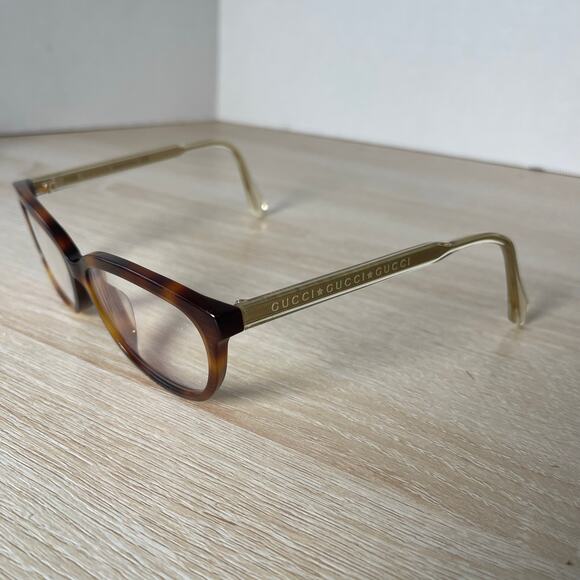 Gucci GG0568OA 002 Eyeglasses Tortoise Shell Gold Frames Only 55-15-145 - Picture 3 of 8